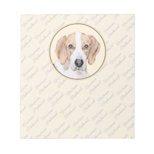 Bloc-note American Foxhound Painting - Joli art original chi