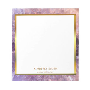 Bloc-note Amithyste mauve or minéral minéral personnalisé