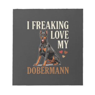 Bloc-note Amour de dobermann amateur de chien