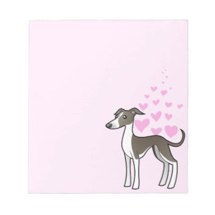Bloc-note Amour de lévrier/whippet/lévrier italien