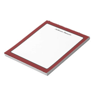 Bloc-note Amour papillon Bordure rouge 1 couleur solide