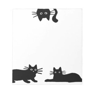 Bloc-note Amoureux des chats frais noir sournois des chats  
