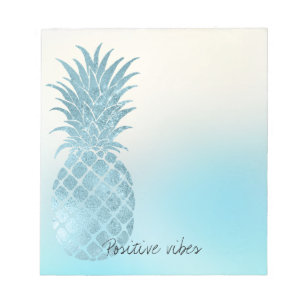Bloc-note Ananas tropical Aqua Ombre