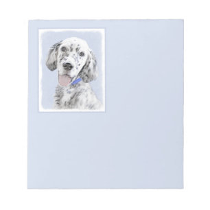 Bloc-note Anglais Setter Blue Belton Peinture Chien Art