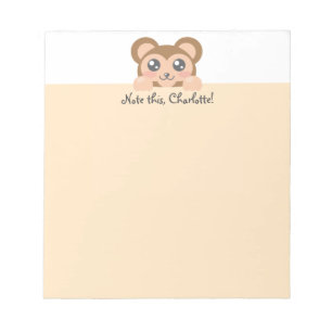 Bloc-note Animal Kawaii personnalisé - Singe