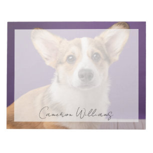 Bloc-note Animaux de bébés cutest   Corgi Chiple sur Purple