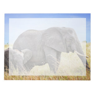 Bloc-note Animaux de bébés cutest   Eléphant africain et mèr