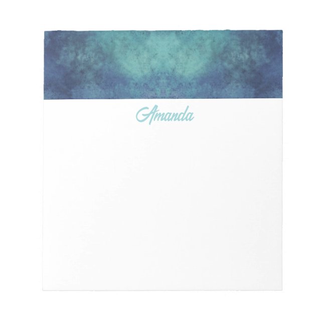 Bloc-note Aqua moderne et Abstrait pourpre (Devant)