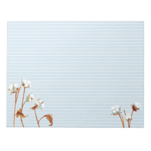 Bloc-note Aquarelle botanique Plante de coton