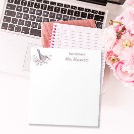 Bloc-note Aquarelle Du Bureau De La Botanique Féminine