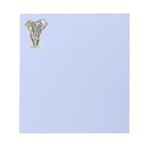 Bloc-note Aquarelle Eléphant Africain Animal Nature Art