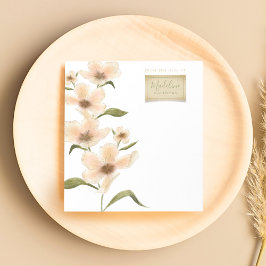 Bloc-note Aquarelle Fleurs sauvages Nom personnalisé Vintage