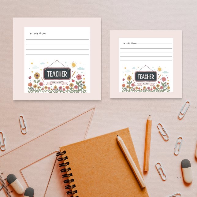 Bloc-note Aquarelle Floral Art Enseignant Appréciation Cadea (Créateur téléchargé)