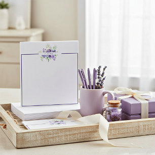 Bloc-note Aquarelle florale personnalisée lilas