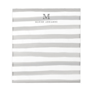 Bloc-note Aquarelle gris clair mou Rayures d'aquarelle