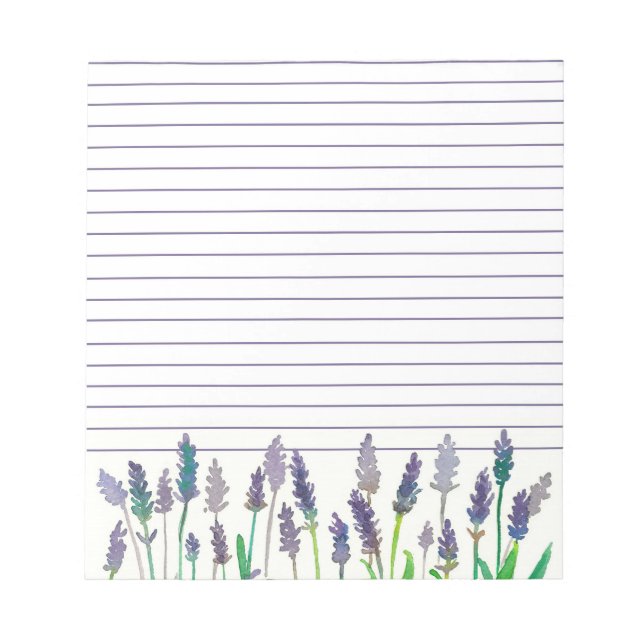 Bloc-note Aquarelle Lavande Fleurs Liner (Devant)