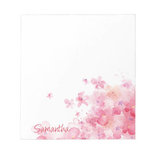 Bloc-note Aquarelle moderne colorée Design Floral