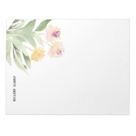 Bloc-note Aquarelle Moderne Printemps Floral Verdure
