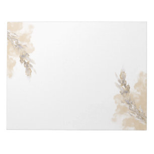 Bloc-note Aquarelle peinture de l'herbe sauvage en beige Pro