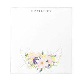 Bloc-note Aquarelle rose Floral Gratitude