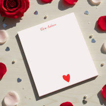 Aquarelle Rouge Coeur Valentines Jour Personnalisé