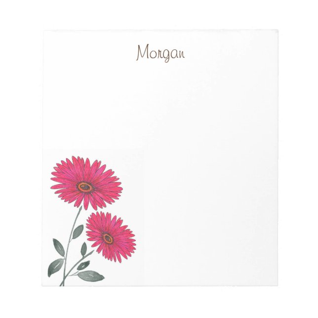 Bloc-note Aquarelle rouge, Stylo et Gerbes d'encre (Devant)