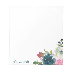 Bloc-note Aquarelle vintage Floral Papier à lettres personn