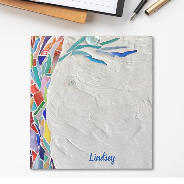 Bloc-note Arbre de couleur arc-en-ciel personnalisé (Créateur téléchargé)