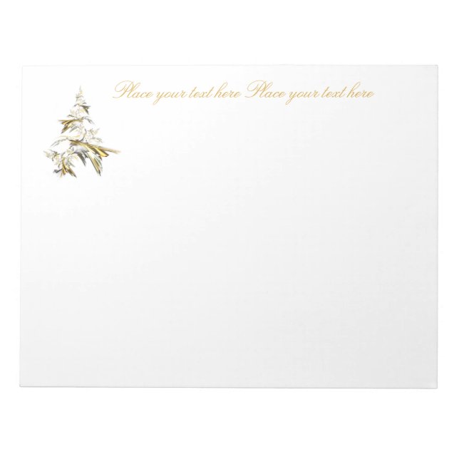 Bloc-note Arbre de Noël blanc 001 (Devant)