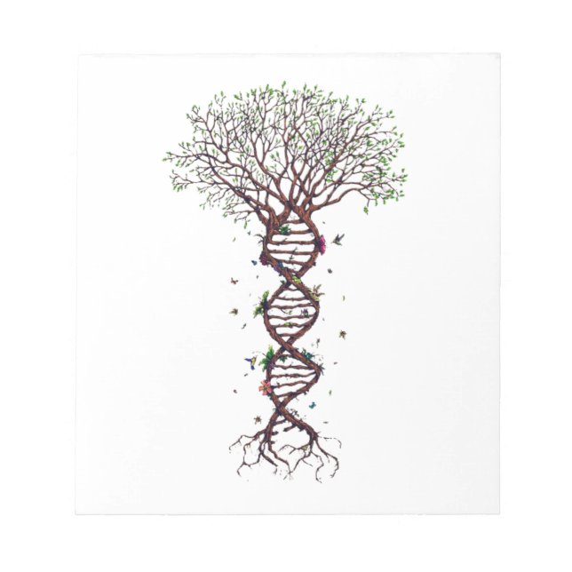 Bloc-note Arbre de vie génétique de l'ADN Environnement de b (Devant)