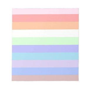 Bloc-note Arc-en-ciel des couleurs pastel