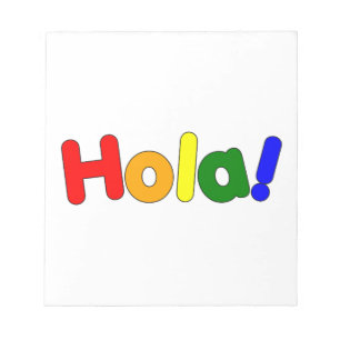 Bloc-note Arc-en-ciel espagnol bonjour : Iris Hola d'Espanol