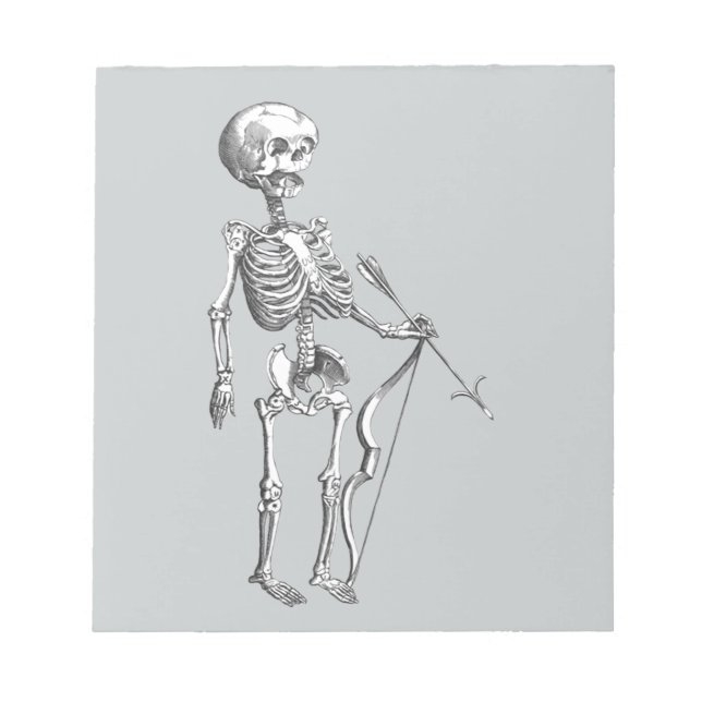 Bloc-note Archer squelette vintage (Devant)
