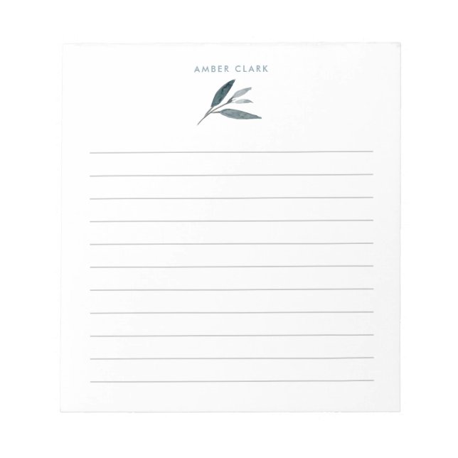 Bloc-note Ardoise Botanique Thème | Lined (Devant)