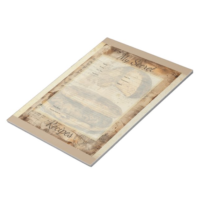 Bloc-note Arepa Bread Ephemera Collage Art (Incliné)