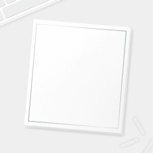 Bloc-note Argent blanc élégant