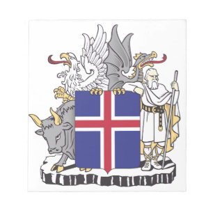 Bloc-note Armoiries de l'Islande Gardiens mythiques Art