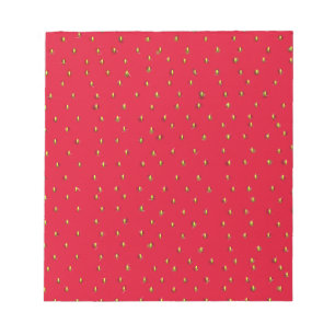Bloc-note Arrière - plan de fraise drôle rouge