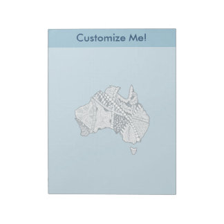 Bloc-note Art carte australien