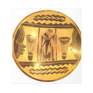 Bloc-note Art Ethnique Africain d'or Imprimer