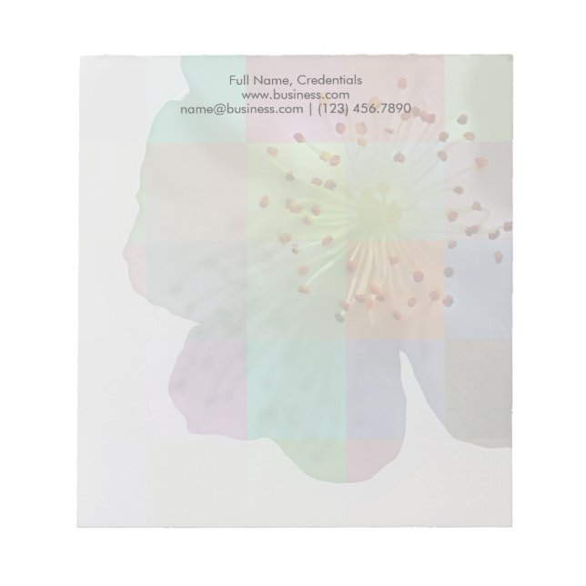 Bloc-note Art géométrique coloré en fleurs printanières (Devant)