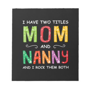 Bloc-note Art Mère   Maman Et Nanny Je Les Roche Anniversair