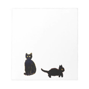 Bloc-note Art mignon de chats noirs