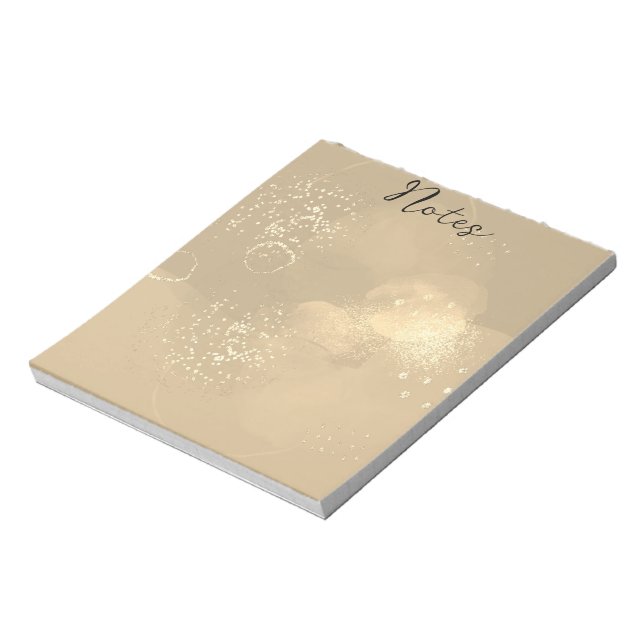 Bloc-note Art romantique parties scintillant rose (Tourné)