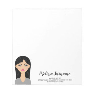 Bloc-note Artiste de Maquillage sur Mesure pour Femme aux Ch