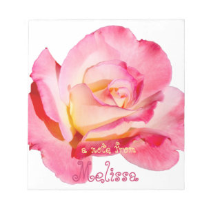 Bloc-note Assez rose de rose personnalisé