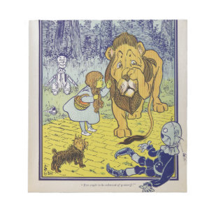 Bloc-note Assistant Lion Cowardly de Oz Page de livre