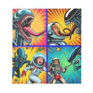 Bloc-note Astronautes contre Pop Art Alien
