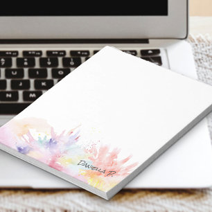 Bloc-note Attaque d'art à l'aquarelle avec signature personn