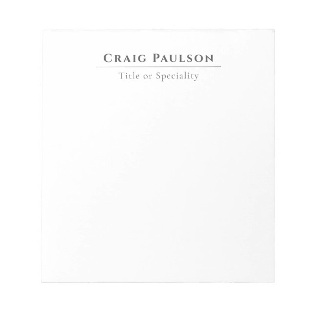 Bloc-note Attractive Simple Professional Plain Minimalist (Devant)